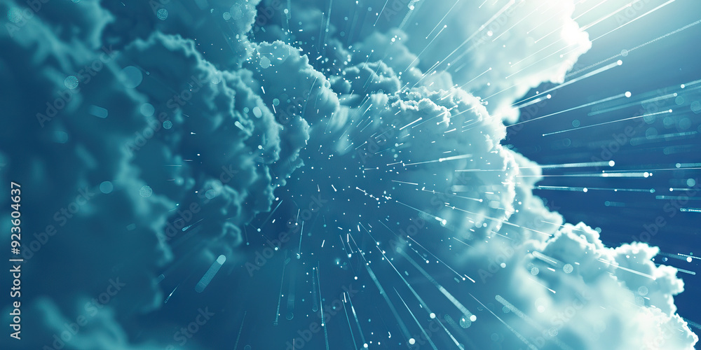 Poster cyberattacks are the digital storms of disruption, compromising security and privacy: visualize a cy