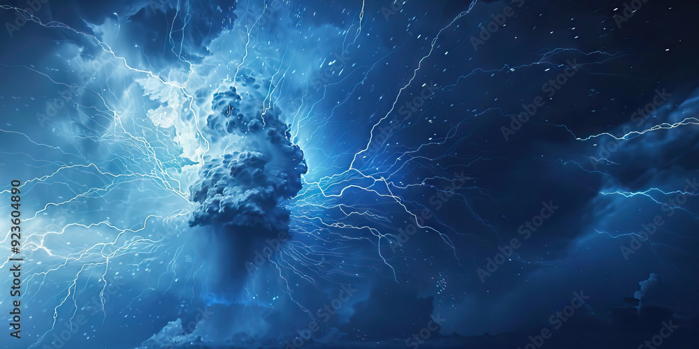 Poster cyberattacks are the digital storms of disruption, compromising security and privacy: visualize a cy