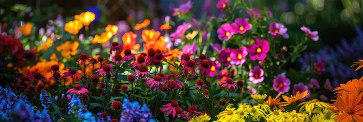 Lively and Colorful Flowers at a Commemorative Site