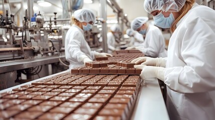 Efficient Chocolate Production Maintaining Strict Hygiene Standards in Food Factory