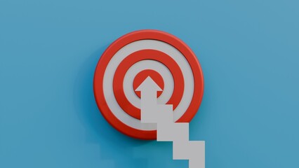 Financial target goal concept illustration. Leadership concept. Business goal.