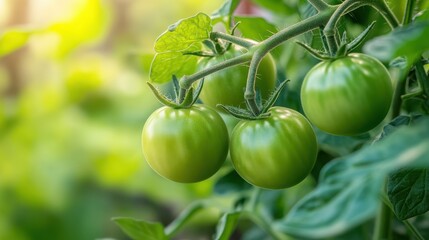 The green tomatoes plant