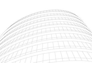 Abstract architectural drawing vector illustration