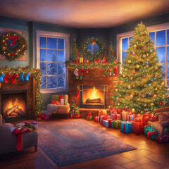 Fototapeta premium Mouthwatering Christmas-Themed Background Image for Your Holiday Projects