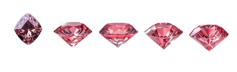 Fototapeta premium Pink diamond on a white background