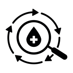 blood tracking black icon