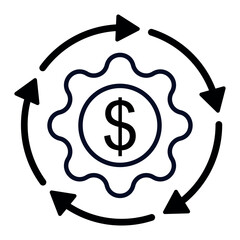 money management black icon