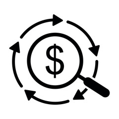 money tracking black icon