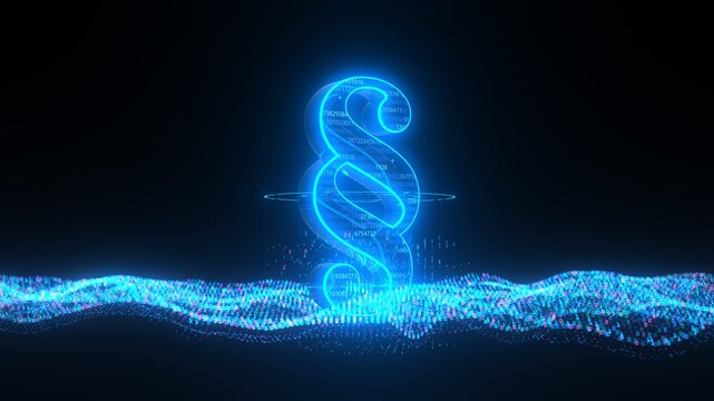 Data Law Concept - 3D illustration.