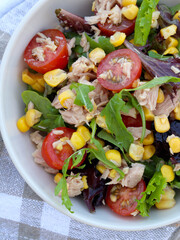 Tuna and vegetable mix salad