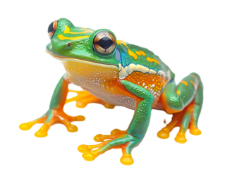 Amazon frog isolated on white background PNG
