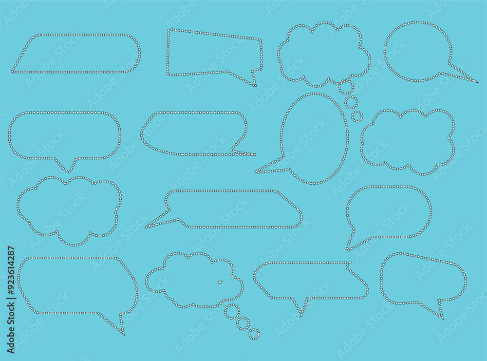 Aufkleber speech bubble set. talk bubble. blank empty vector white speech bubbles. speak bubble text, cartoon 
