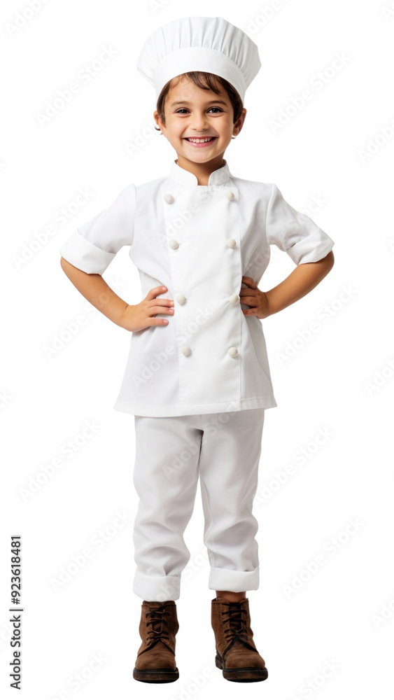 Poster PNG Chef uniform child kid.