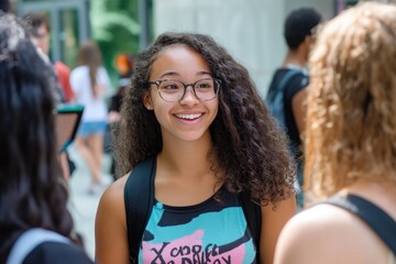 Students attending a campus orientation event, learning about university resources and getting to know their fellow classmates