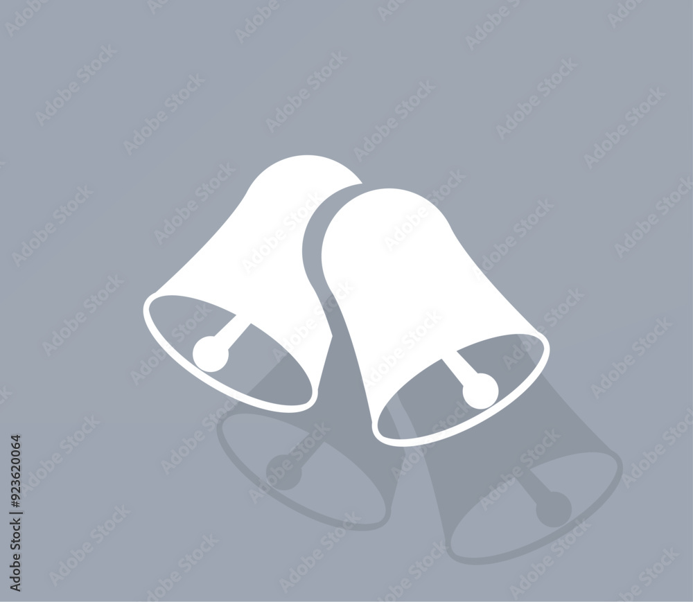 Poster vector icon of white color with shadow on gray background