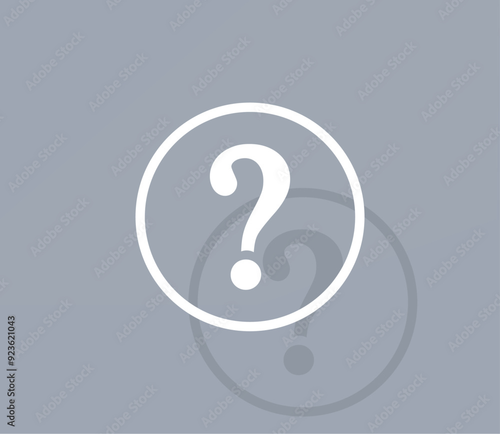 Aufkleber vector icon of white color with shadow on gray background
