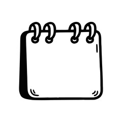 calendar doodle hand drawn vector illustration template design
