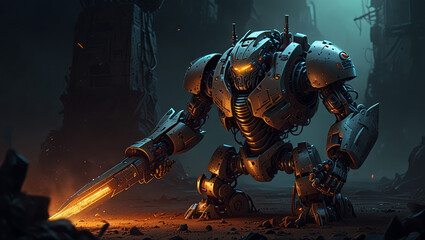 Fototapeta premium monster robot illustration