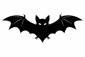 bat silhouette vector art illustration