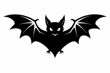 bat silhouette vector art illustration