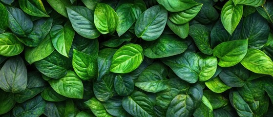 Fototapeta premium Lush Green Foliage of a Tropical Plant