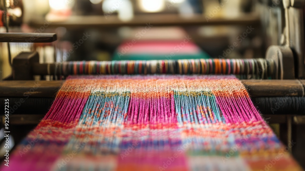 Poster artisans craft stunning textiles with intricate patterns and vivid colors