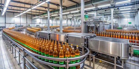 A factory facility for bottling alcoholic beverages