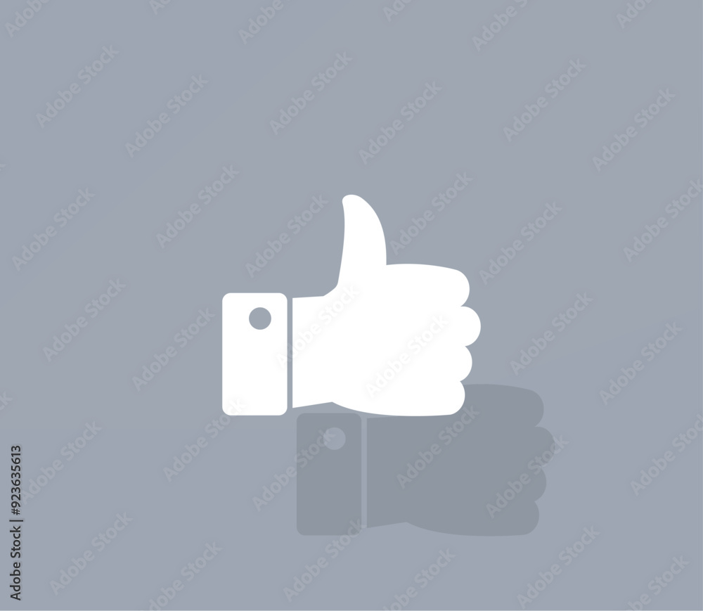 Poster vector icon of white color with shadow on gray background