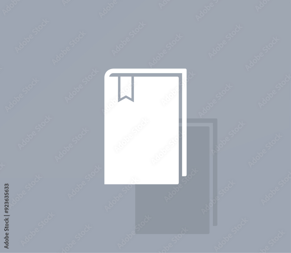 Aufkleber vector icon of white color with shadow on gray background