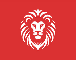 Lion logo design vector template. lion head logo design icon vector illustration.