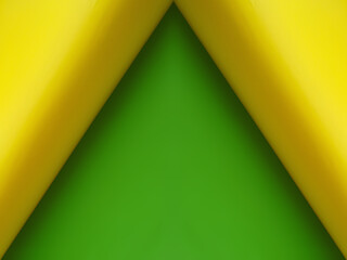 Colored curved paper. Geometric abstract background. Symmetrical pattern. Blank sheets of paper