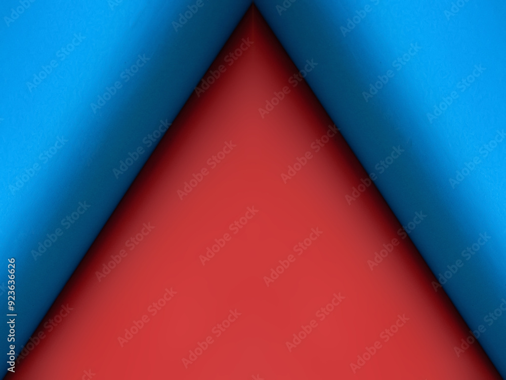 Aufkleber colored curved paper. geometric abstract background. symmetrical pattern. empty sheets of paper