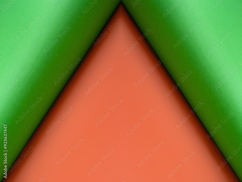 Poster abstract geometric background. symmetrical pattern. colored curved paper. blank sheets of paper