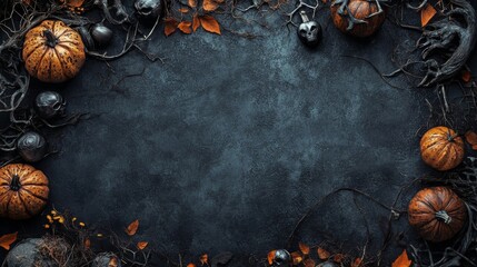 halloween background with pumpkin - Powered by Adobe