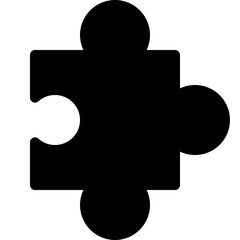 jigsaw black solid icon