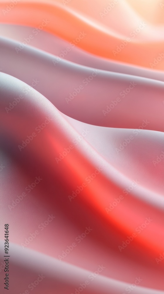 Canvas Prints a pink and white fabric with a wave pattern