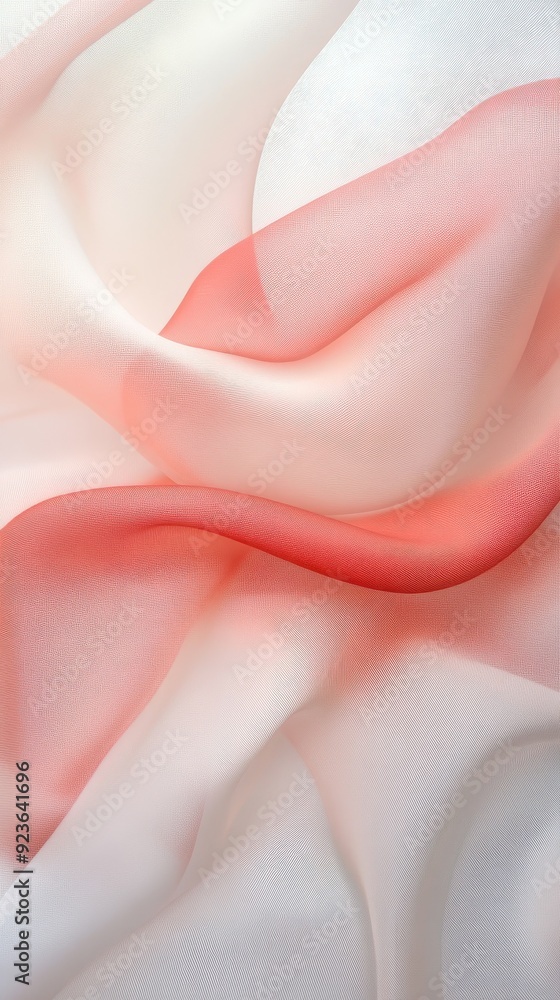 Poster a close up of a red and white fabric with a pattern