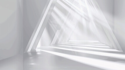 The Captivating Grey White Perspective Geometric Lighting Background: A Visual Delight of Symmetry and Illumination.