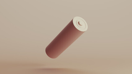 Battery aa size battery power voltage energy rechargeable electrical beige neutral monochrome 3d illustration render digital rendering