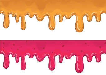 Colorful and delicious jam and sauce patterns
