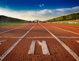 Obraz premium olympic Paris Start run