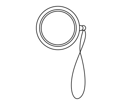recommend clip art: Hand drawn cute outline illustration of monocle. Flat vector old fashioned single eyeglass in doodle style. Gentleman style glass icon or print. Searching for opportunity. Strategy analysis. Isolated.