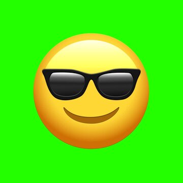 Animated Facebook emoji of a happy face with glasses