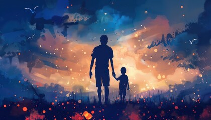 Obraz premium Greeting Father Day