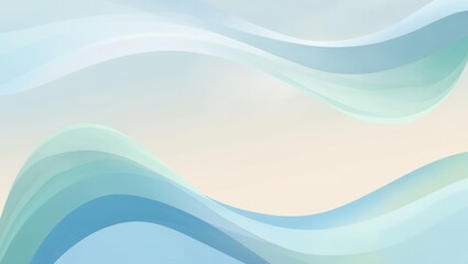 Abstract Blue And Green Wave Background