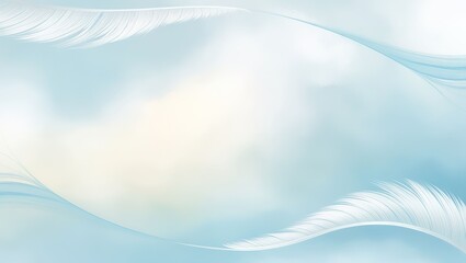 Abstract Soft Pastel Blue and White Feather Background