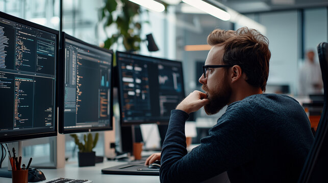Developers Testing a New Software Application in a Tech Lab