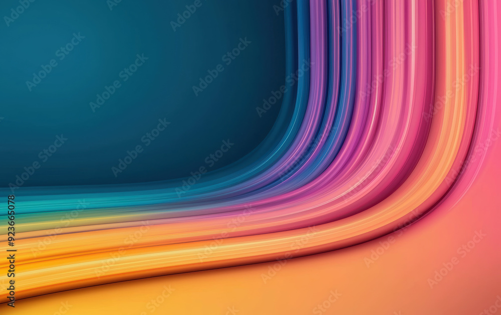 Poster colorful abstract background with vibrant curved lines and gradients creating a dynamic and modern v