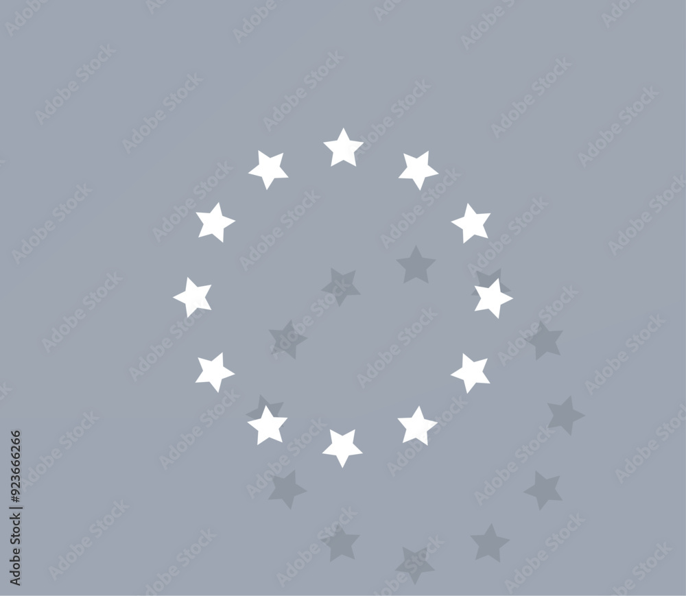 Poster vector icon of white color with shadow on gray background