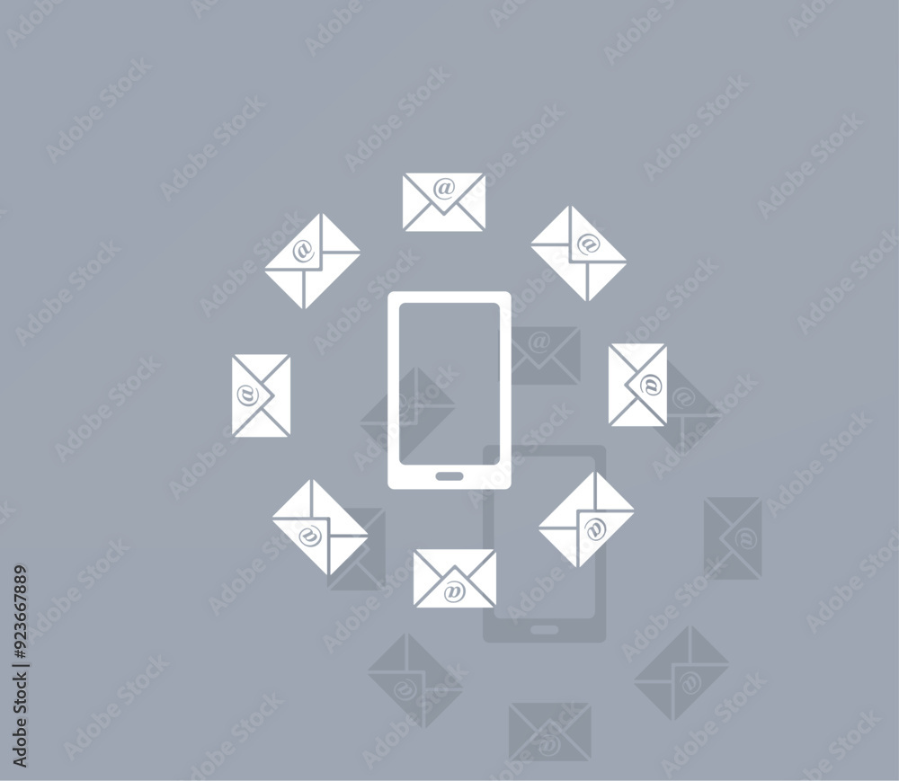 Poster vector icon of white color with shadow on gray background